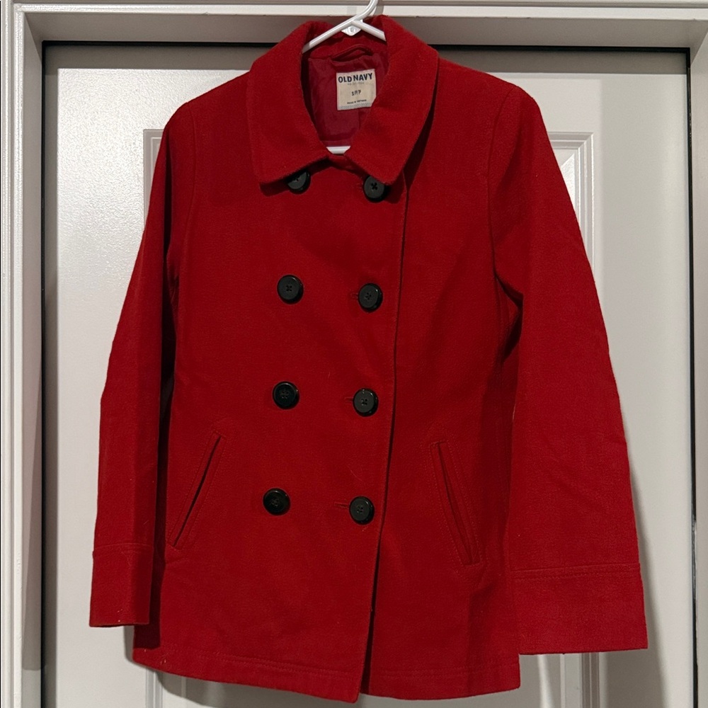 Old Navy Women's Bold Red Peacoat